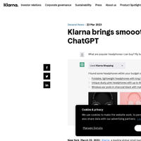 Klarna ChatGPT Plugin