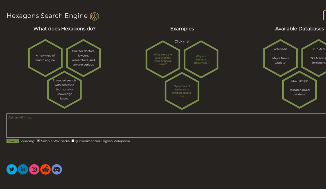 Hexagons Search