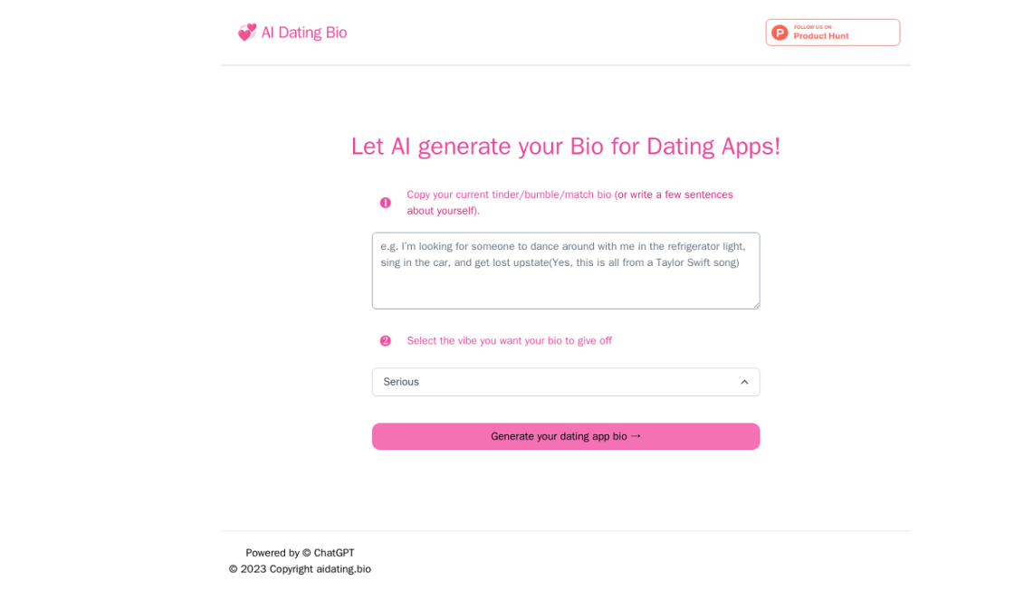 AI Dating Bio