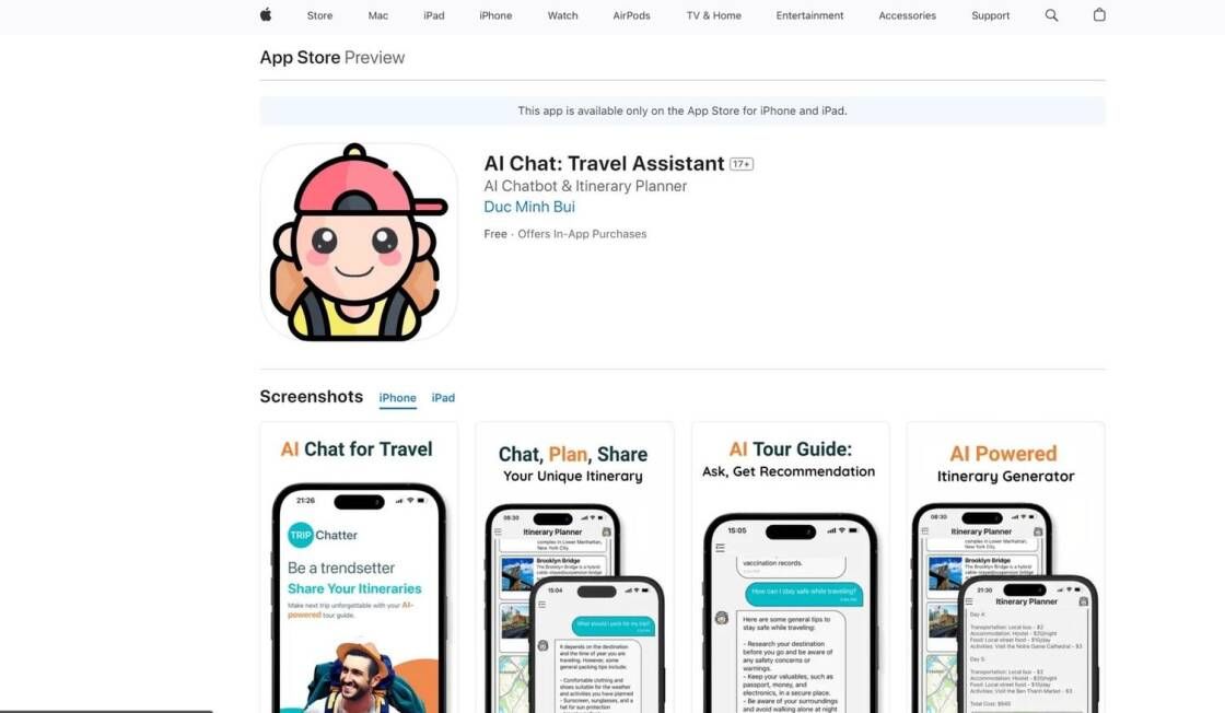 AI Chat Travel Assistant