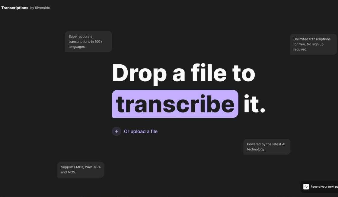 AI Transcription By Riverside