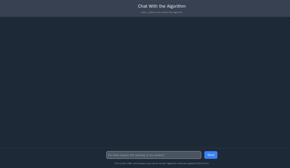 Twitter Algorithm Chatbot