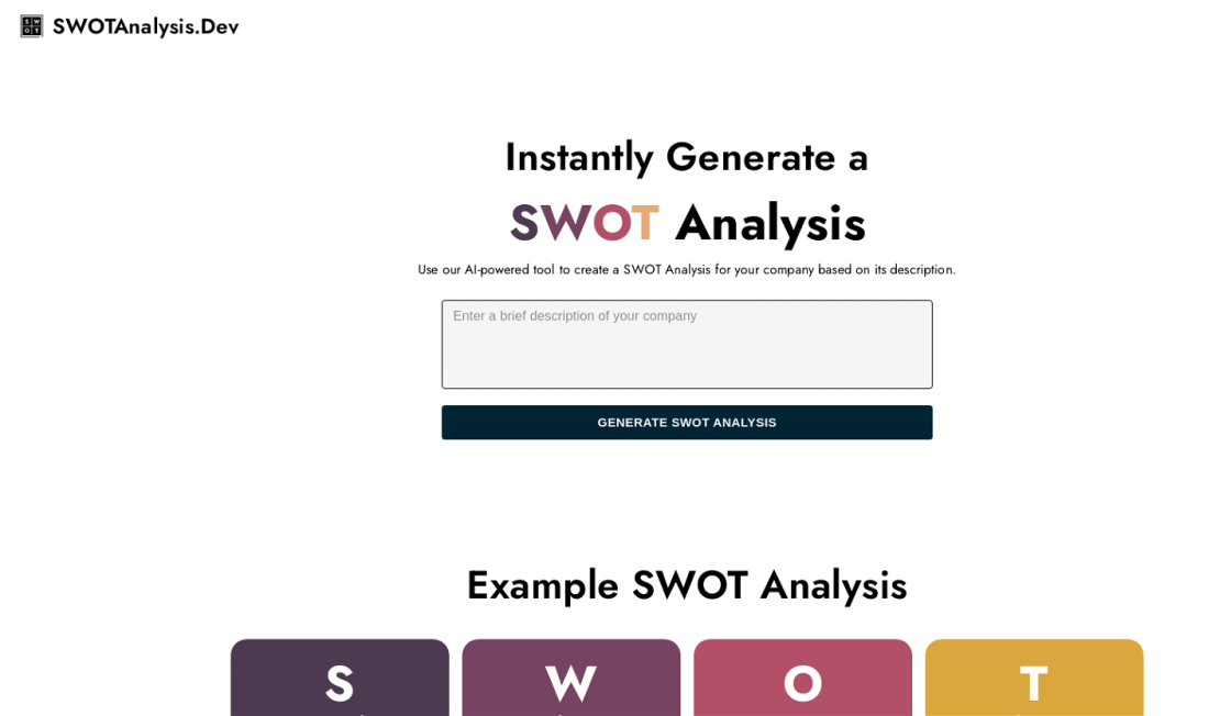 SWOT Analysis