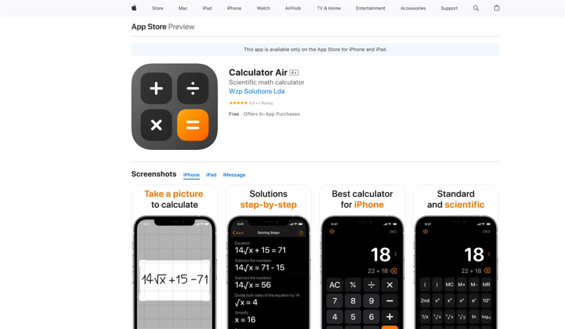 Calculator Air