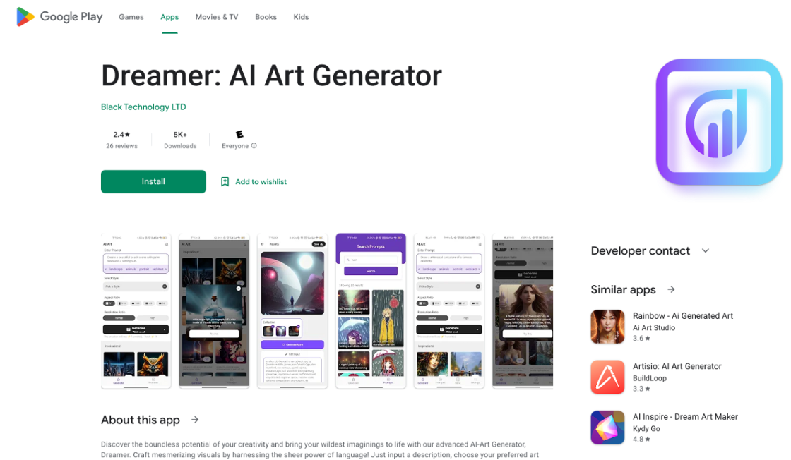 Dreamer: AI Art Generator