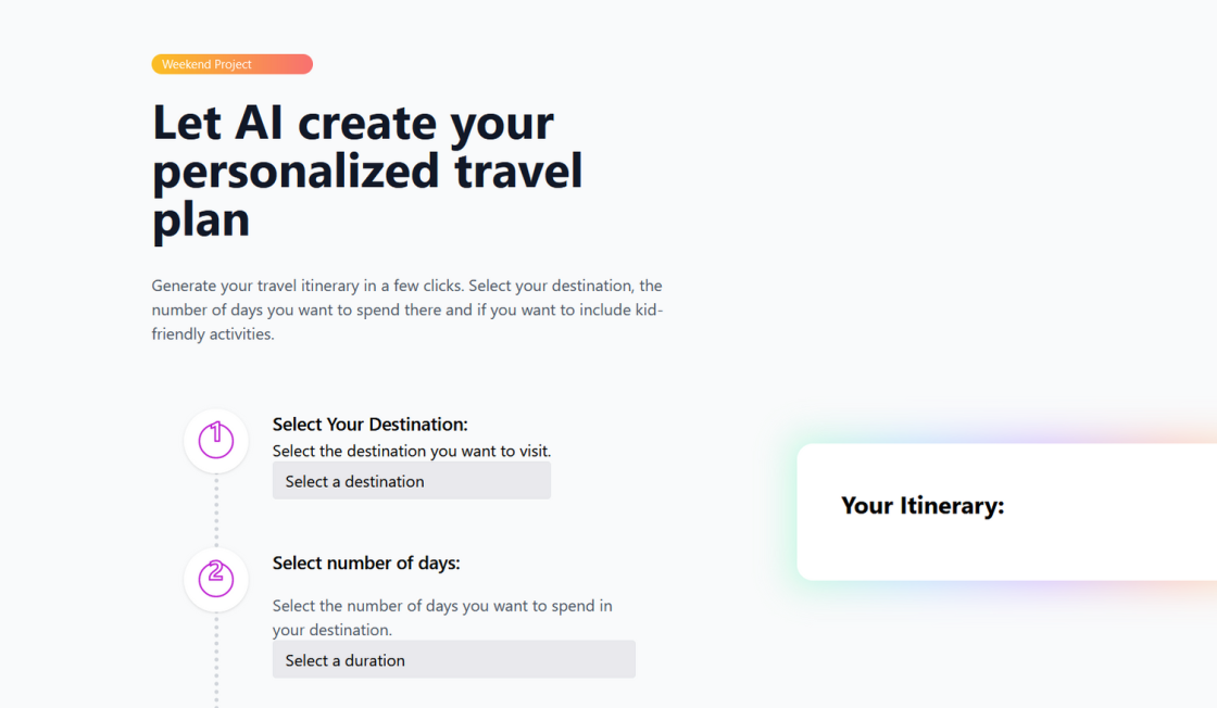 Travel Plan AI