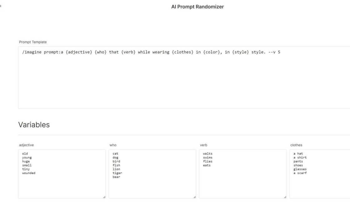 AI Prompt Randomizer