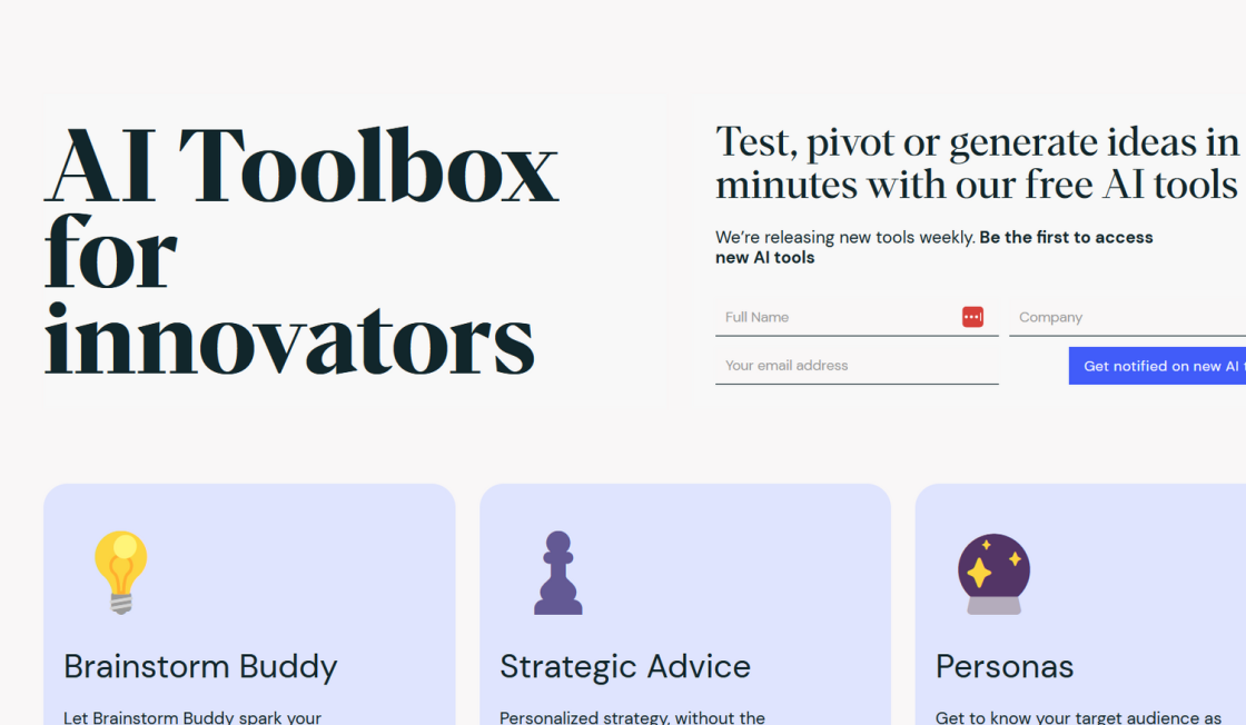 AI Toolbox For Innovators