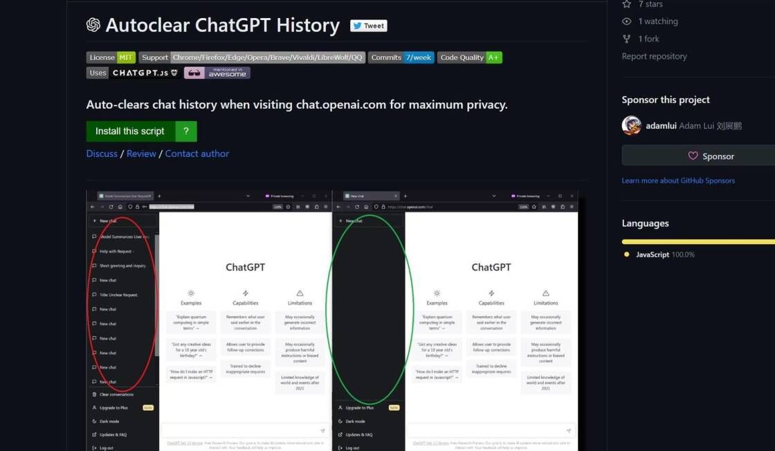 Autoclear ChatGPT History