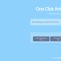 One Click Article Creator