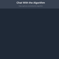 Chat With Twitter Algorithm