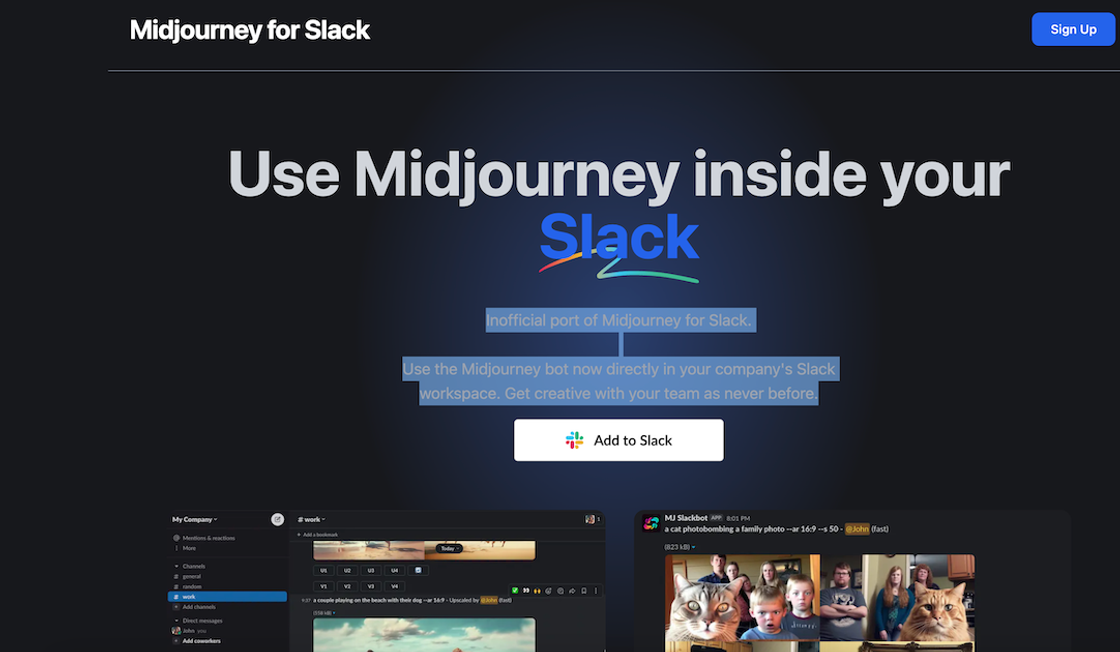 Midjourney For Slack