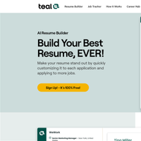 Teal Resume Builder