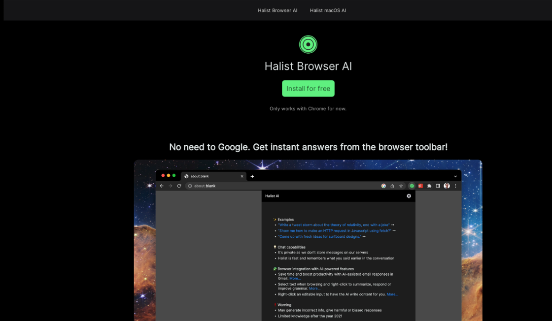 Halist Browser AI