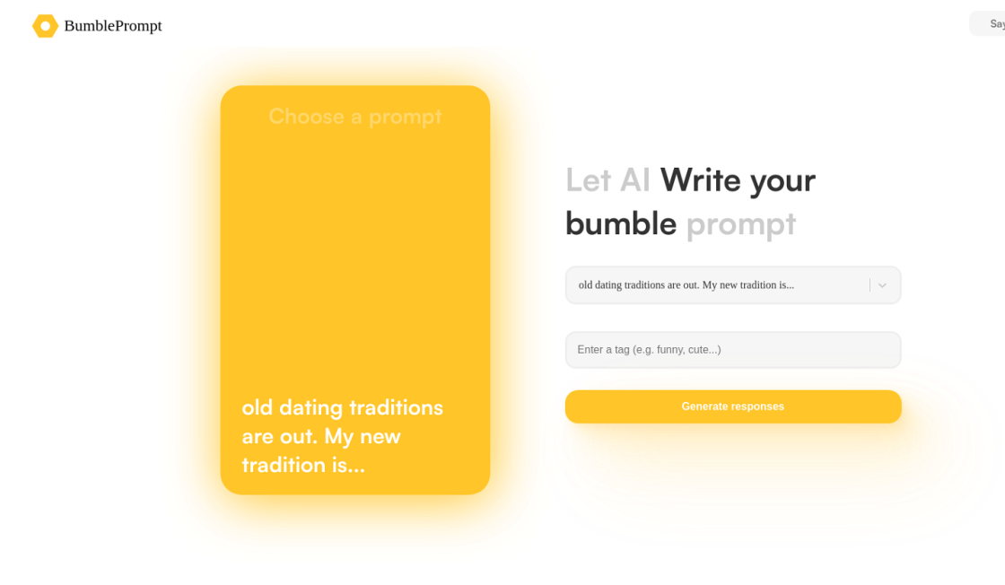 Bumble Prompts