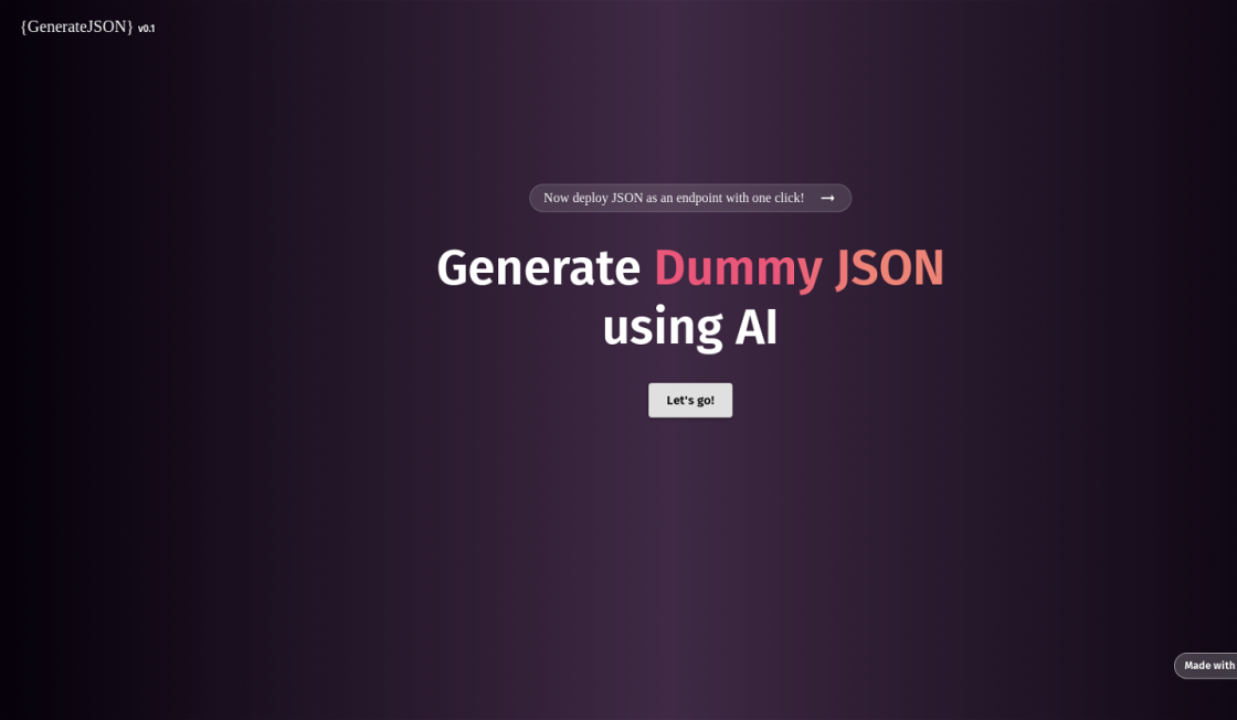 Generate JSON