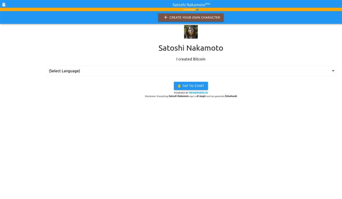 Satoshi Nakamoto Chatbot