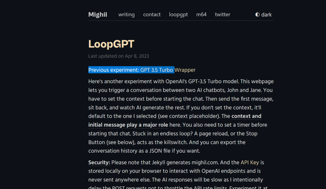 LoopGPT