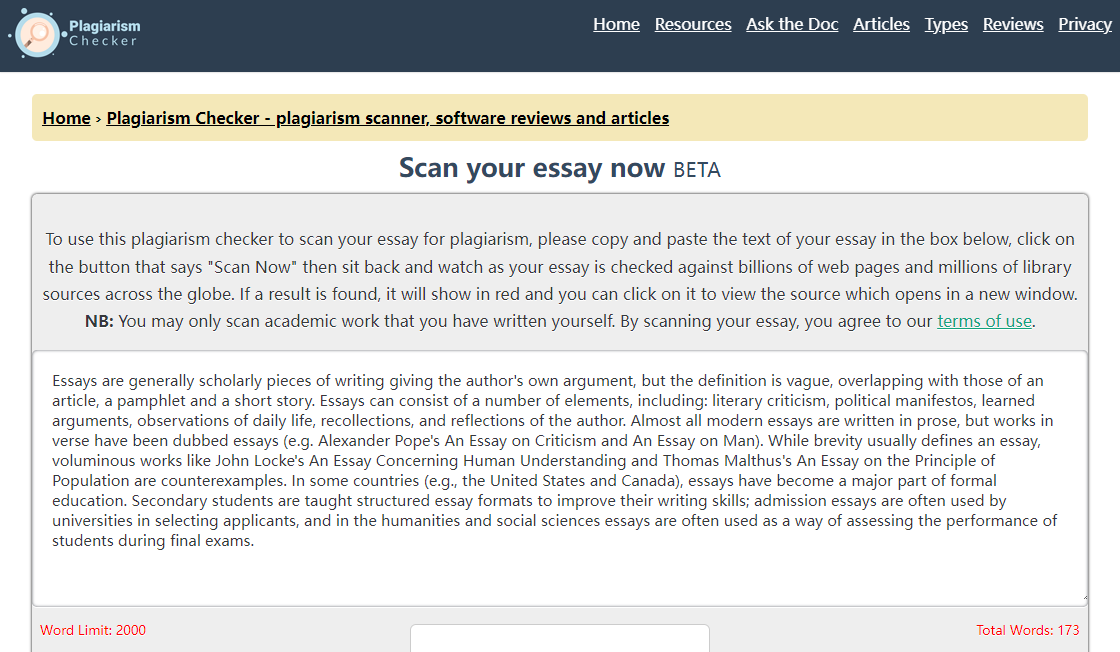 Plagiarism Checker