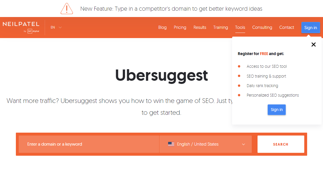 Ubersuggest