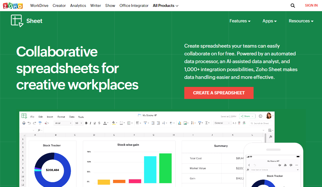 Zoho Sheet