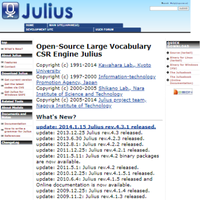 Julius Speech Recognition System