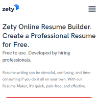 Zety Resume Builder