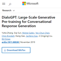 DialoGPT By Microsoft