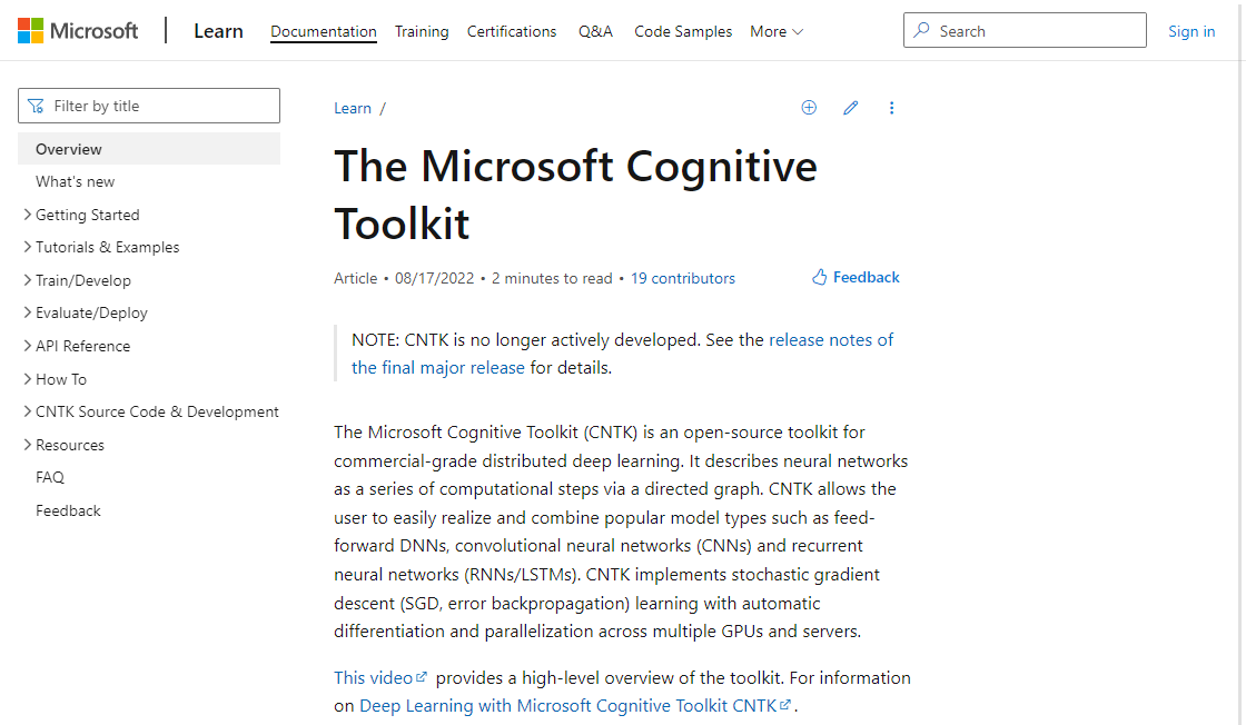 Cognitive Toolkit