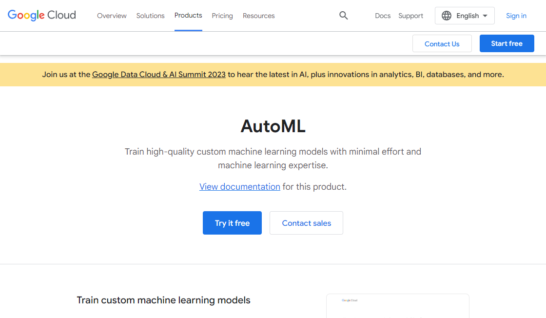 Google Cloud Auto ML