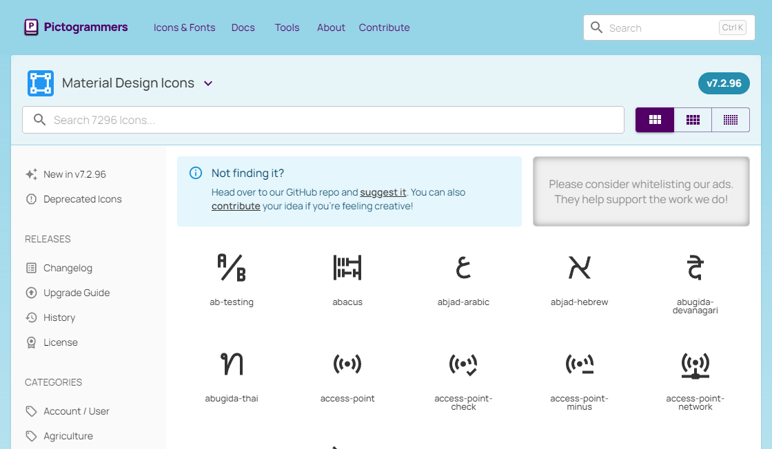 The Material Design Icons