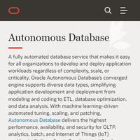 Oracle Autonomous Database