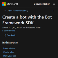 Microsoft Bot Builder SDK