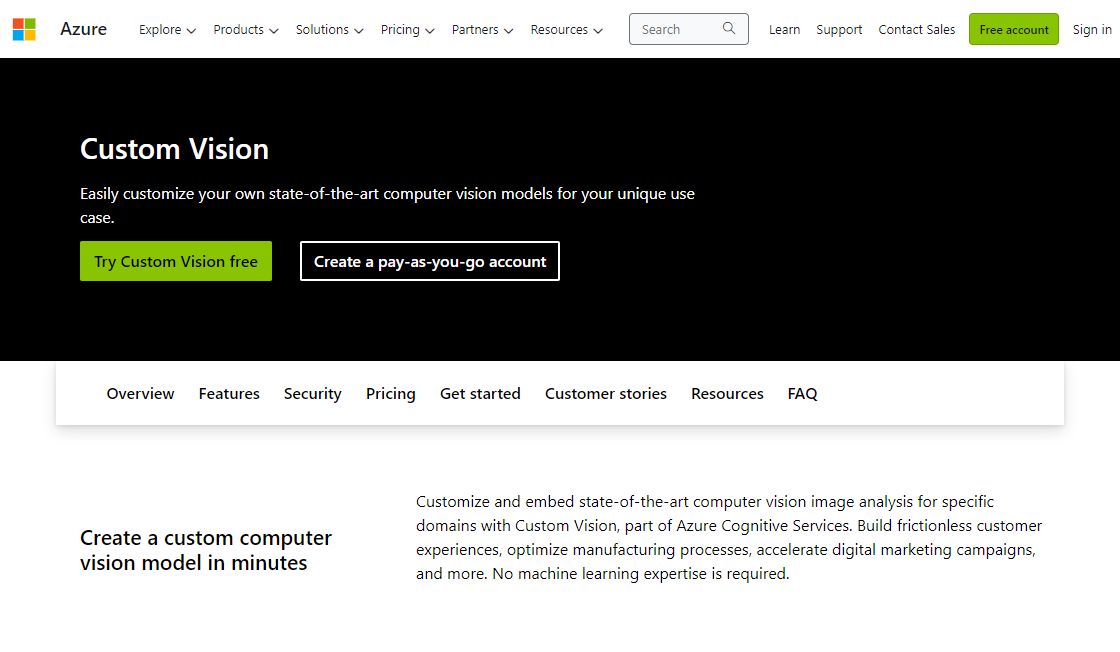 Microsoft Azure Custom Vision