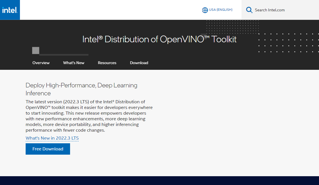 Intel® Distribution Of OpenVINO™ Toolkit