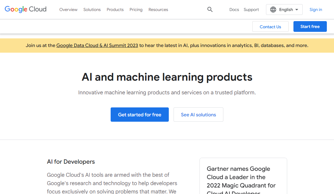 Google Cloud AI