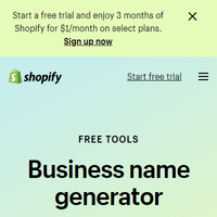 Shopify Business Name Generator