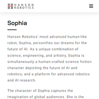 Hanson Robotics Sophia