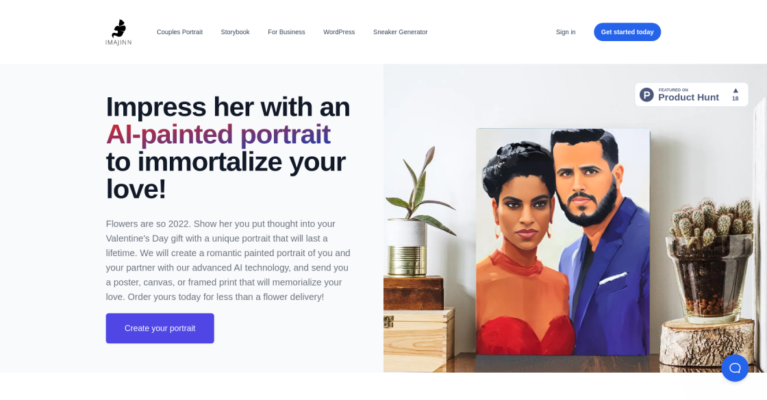 AI-Painted Romantic Printed Portraits