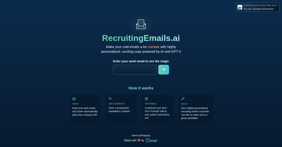 Recruiting Emails AI By Dover