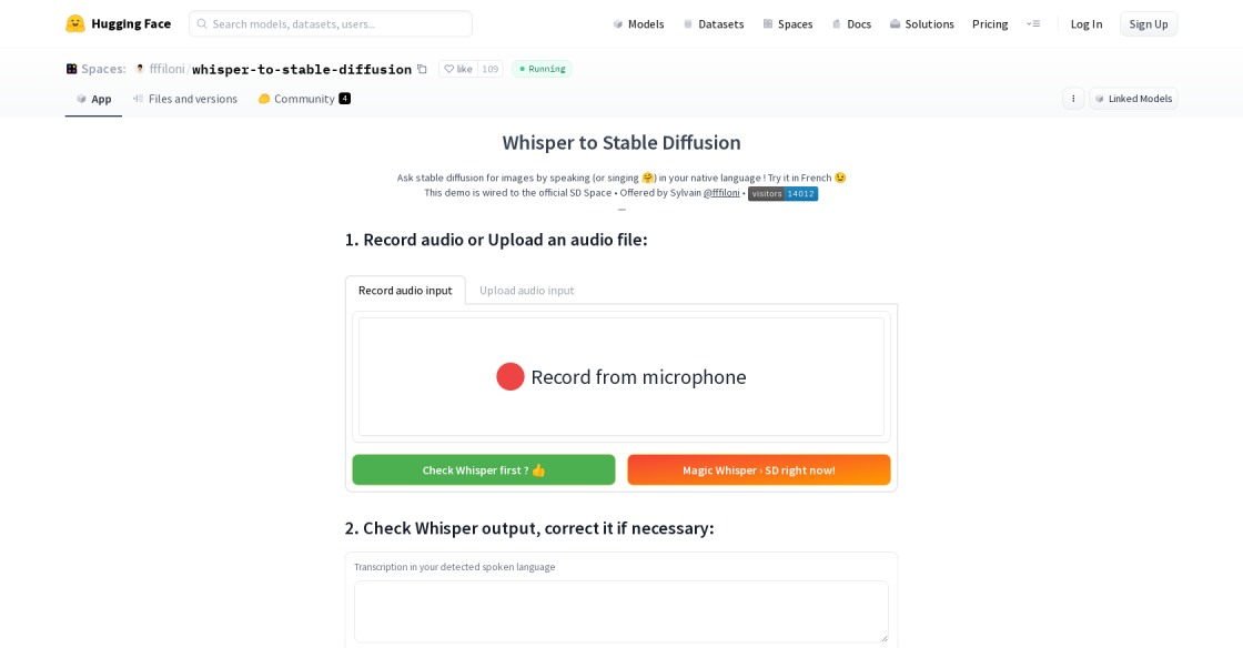 Whisper To Stable Diffusion