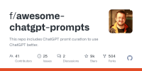 Awesome ChatGPT Prompts