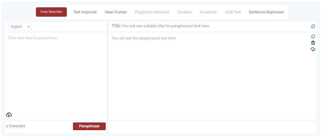 Paraphrasing Tool
