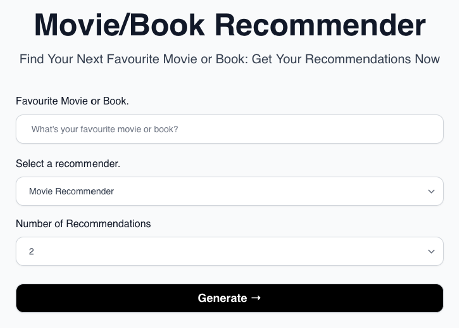 Movie & Book Recommender