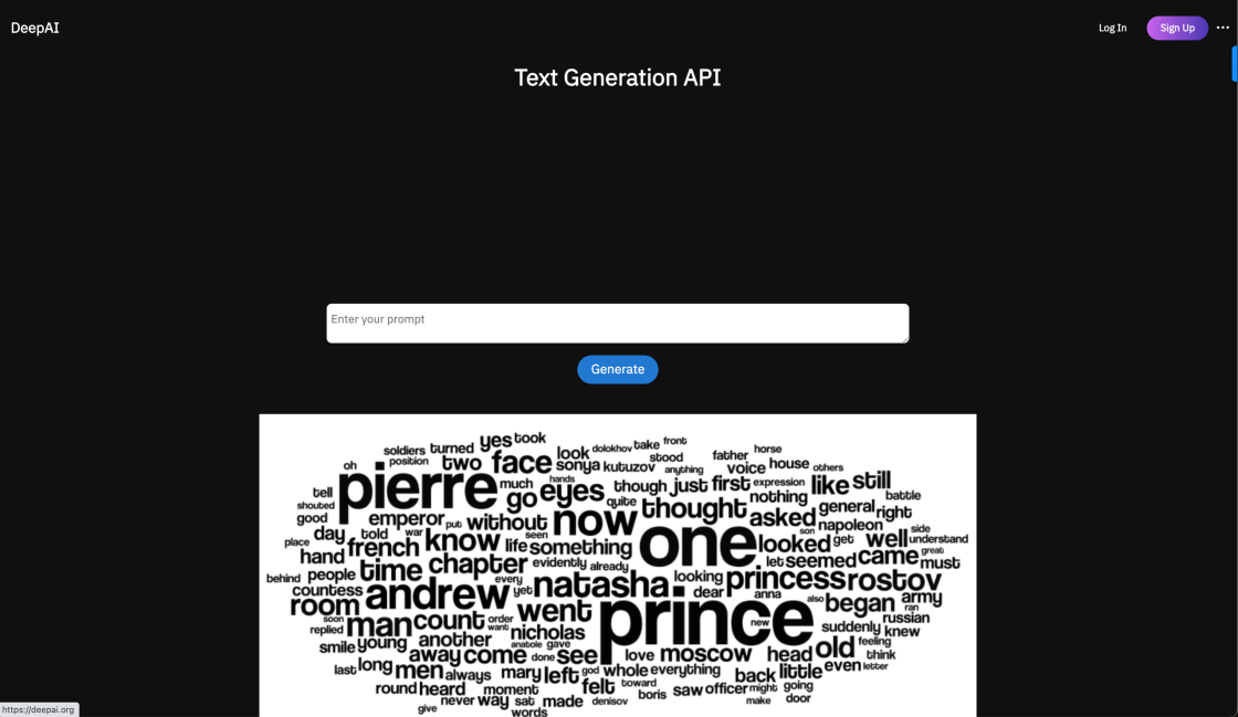 DeepAI Text Generator