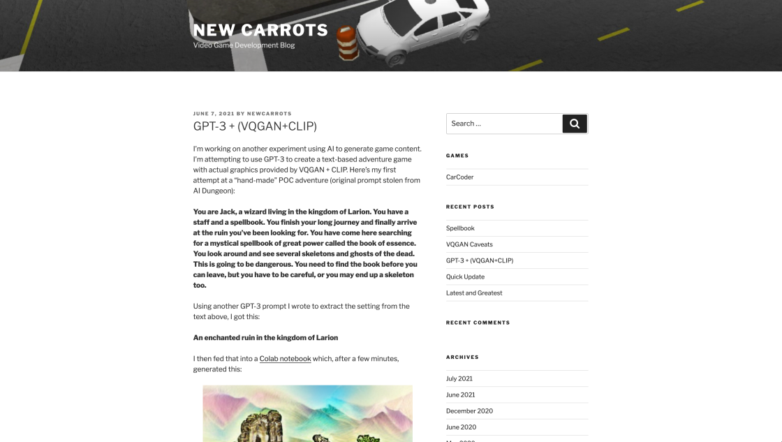 Game Content Creation By New Carrots