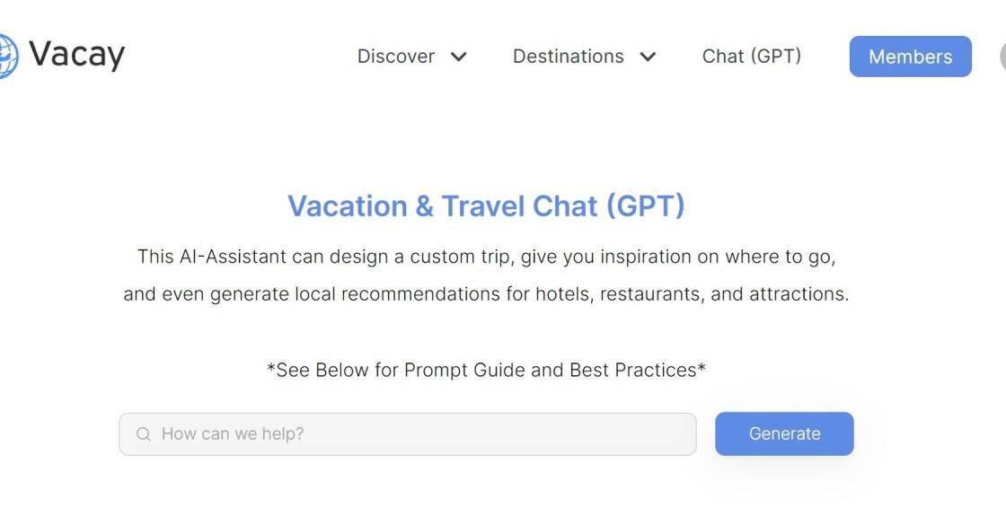 Vacation & Travel Chat (GPT)